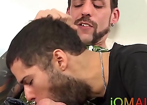 Latino procreate wide manly beard raw pounding his lover