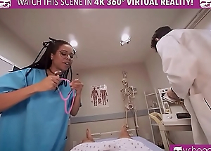 VRBangers.com-Hot Hyacinthine Be concerned fucking a Brown study patient VR Porn