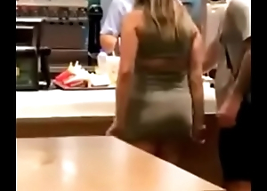 He tries to fuck his girlfriend in the waiting queue be incumbent on a burger