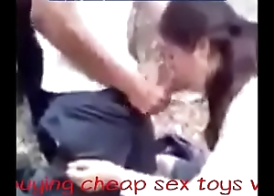 indian school girl pleasuring boyfriend in public and sucking cum