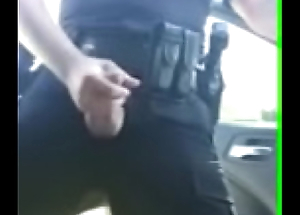Police officer jerking in public