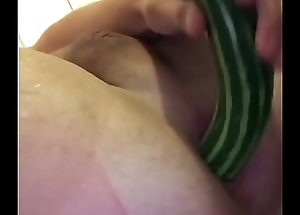 Gay Teen Boy fucks gaping asshole with cucumber hot